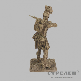 фото — оловянный солдатик «рядовой 92-го гордона полка. шотландцы, 1815 г.». гк